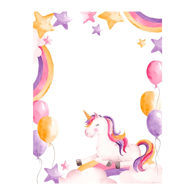 Vector frame unicorn