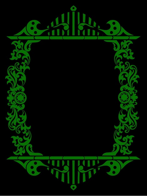 Frame vintage ornament vector 3