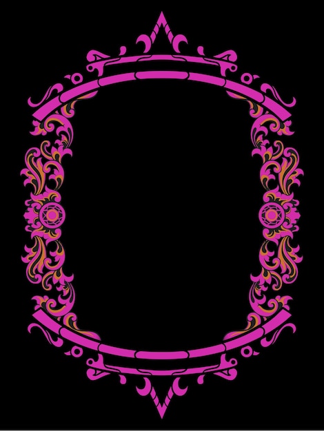 Frame vintage ornament vector 4