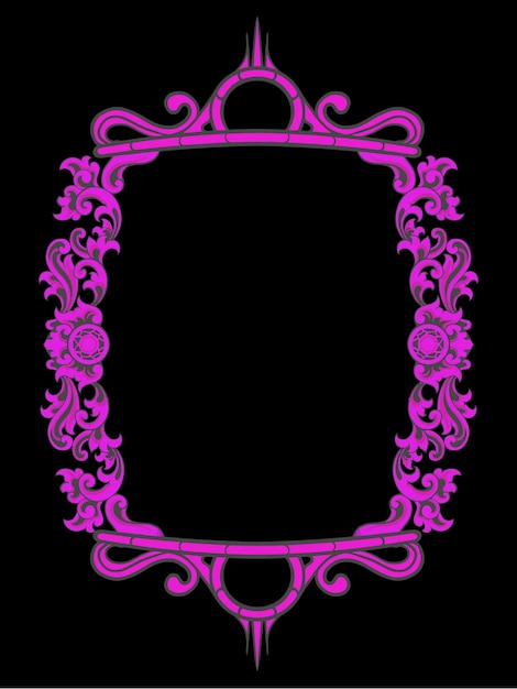 Frame vintage ornament vector 7