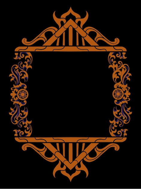 frame vintage ornament vector