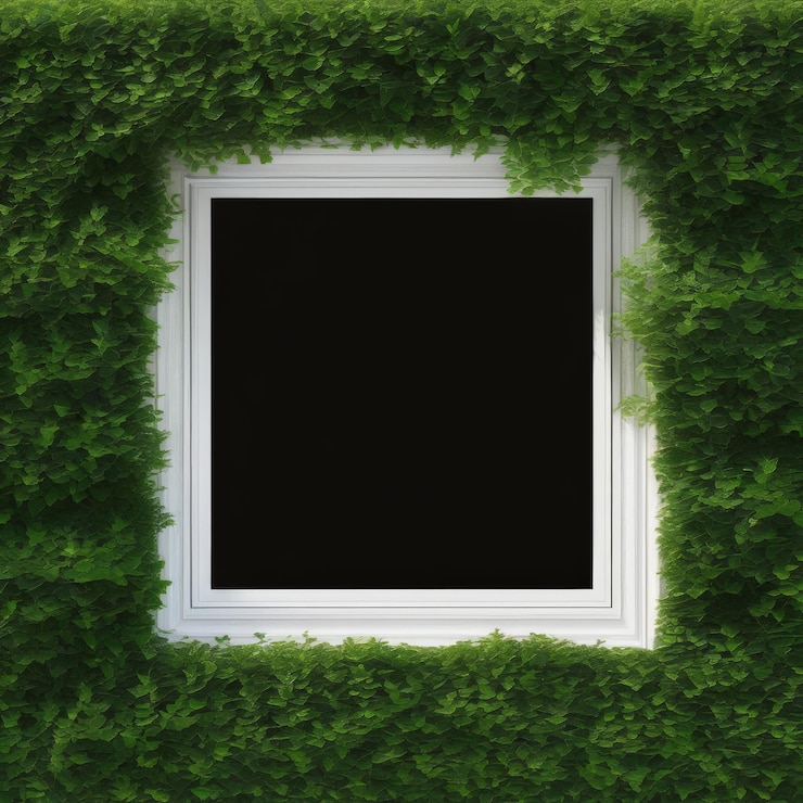 Vector frame on a wall 3d render illustration frame on a wall 3d render illustration