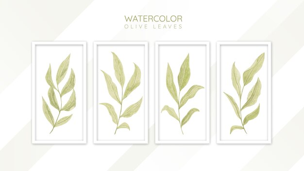 frame watercolor minimalist set