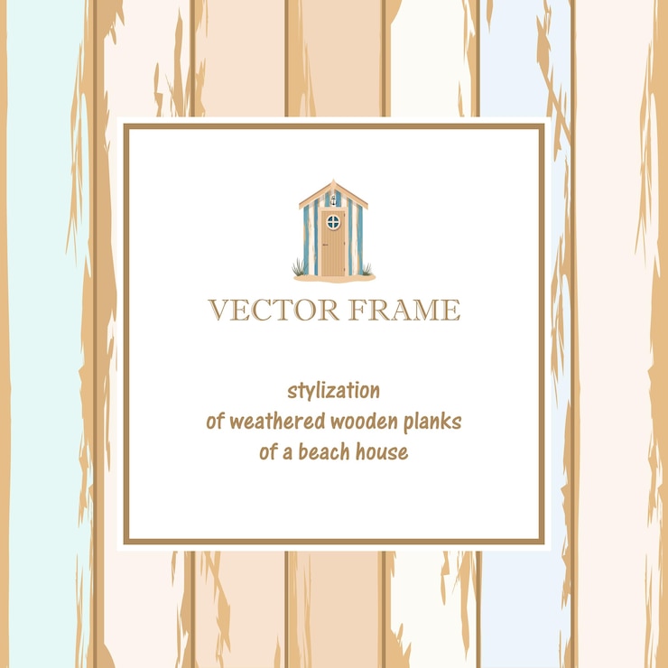 Vector frame weathered wood