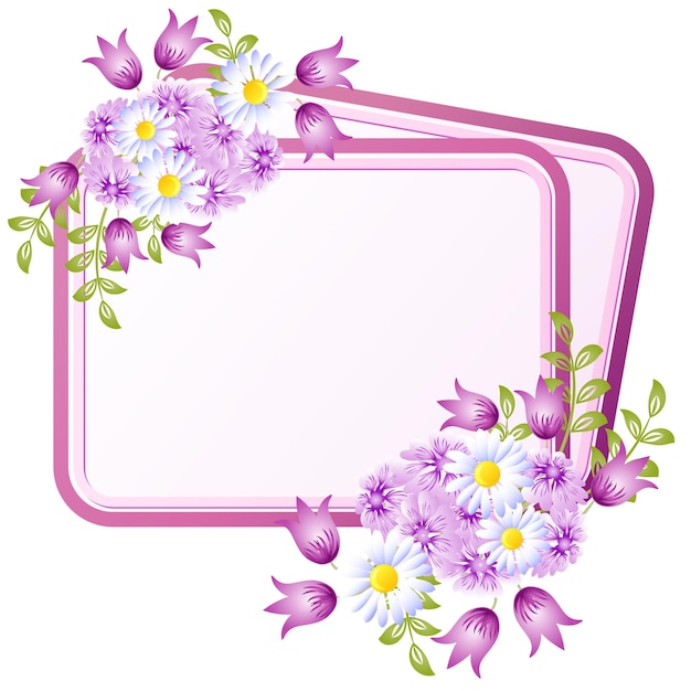 Frame with floral ornament for text or photo