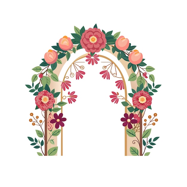 frame with flower vector illustration