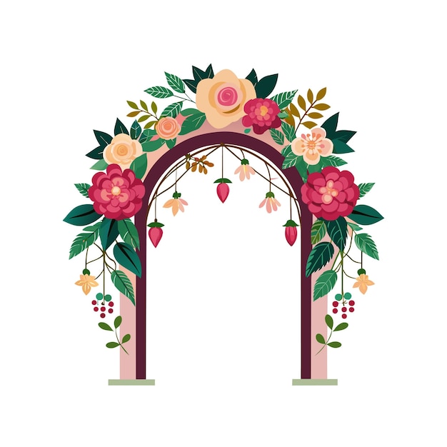 frame with flower vector illustration