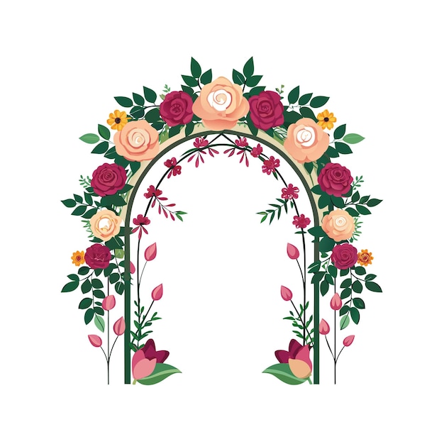 frame with flower vector illustration