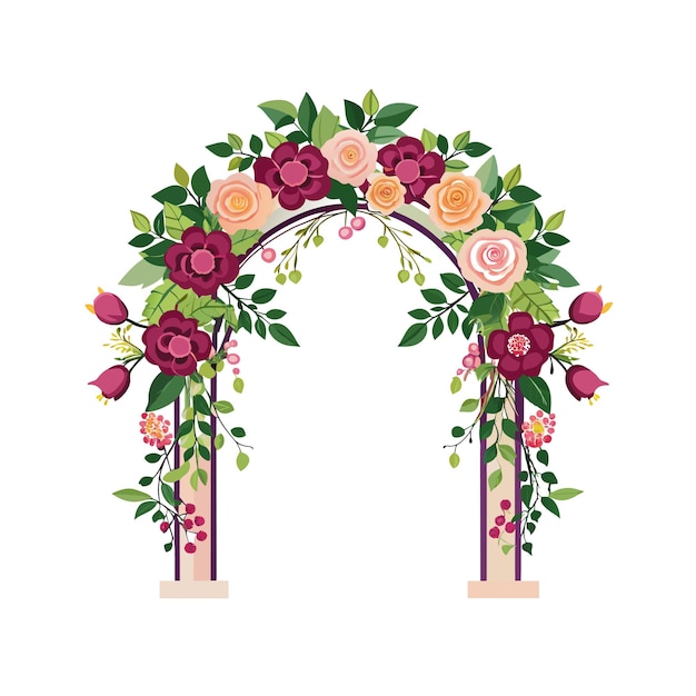 frame with flower vector illustration