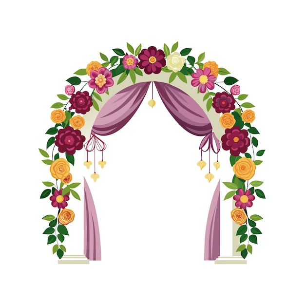 frame with flower vector illustration