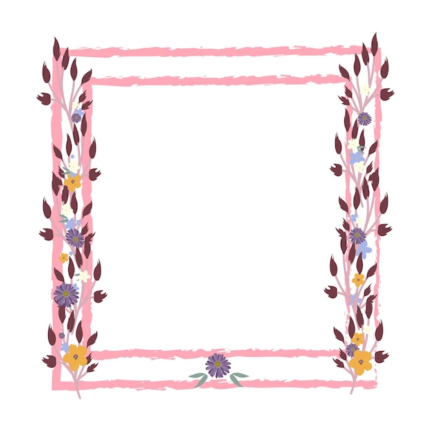 Vector frame with flower