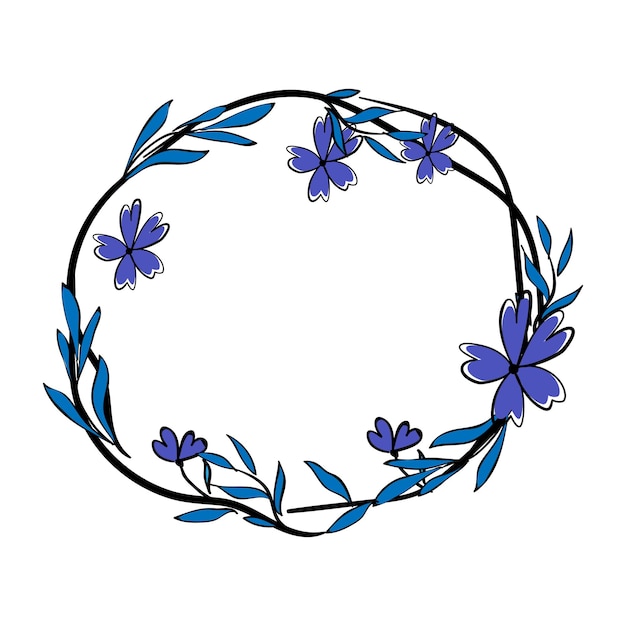 Vector frame with flower