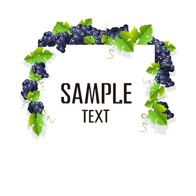 Frame with grapes