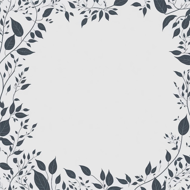 A frame with leaves border