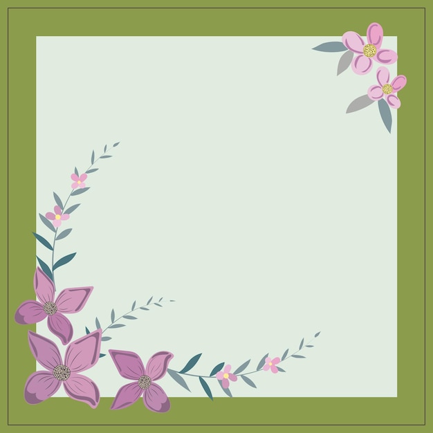 Frame With Leaves And Flowers Around And Important Announcements Inside Framework With Different Plants All Over And Crutial Informations In Floral Box With Recent Ideas