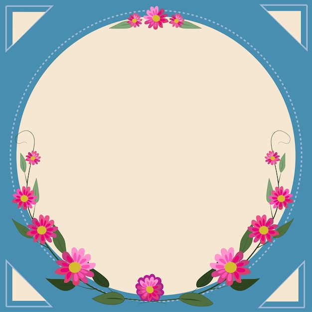 Frame With Leaves And Flowers Around And Important Announcements Inside Framework With Different Plants All Over And Crutial Informations In Floral Circle With Recent Ideas