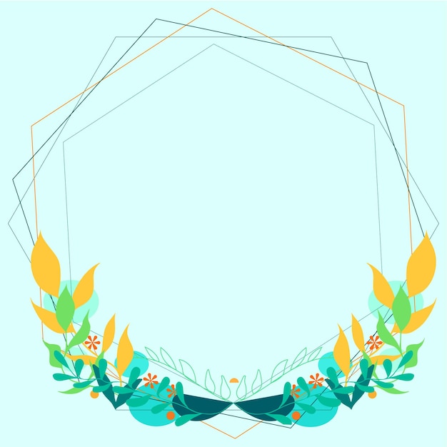 Frame With Leaves And Flowers Around And Important Announcements Inside Framework With Different Plants All Over And Crutial Informations In Floral Decor With Recent Ideas