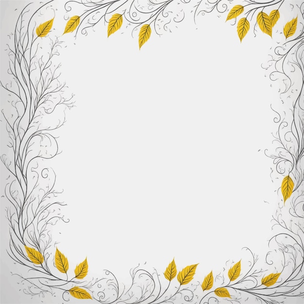 A frame with leaves