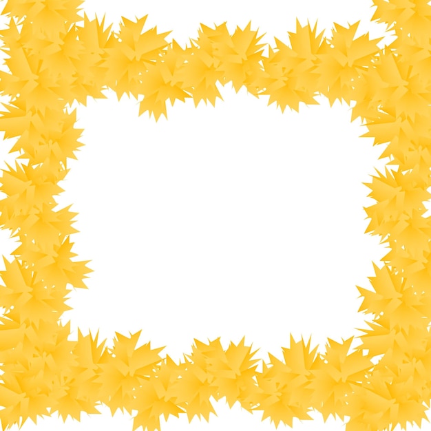 Frame of yellow leaves vector