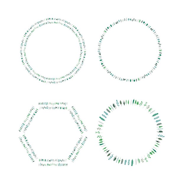 Frames or borders. Set of decorative design elements.