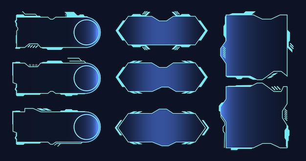 Frames HUD futuristische stijl