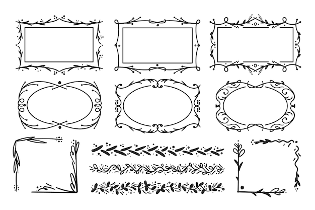 Вектор Рамки, изолированные на белом фоне