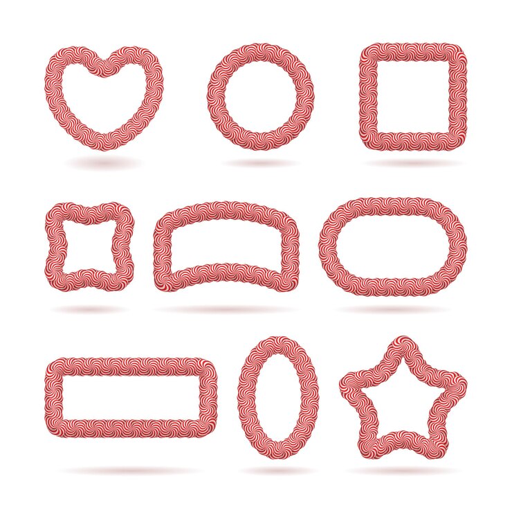 Vector frames lollipops set