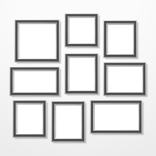 Vector frames set vector eps10 illustratie
