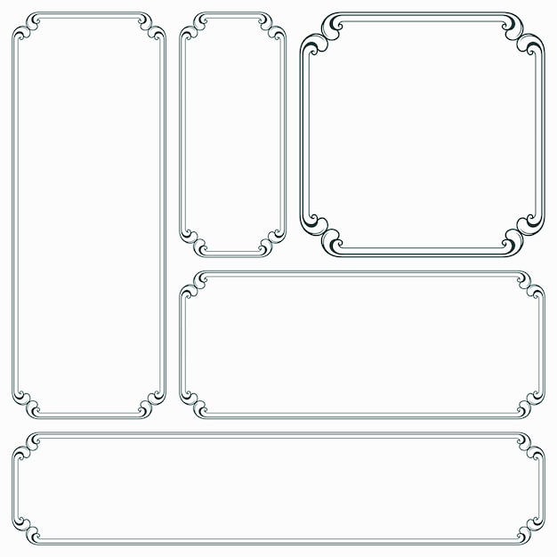 Vector frames with different proportions