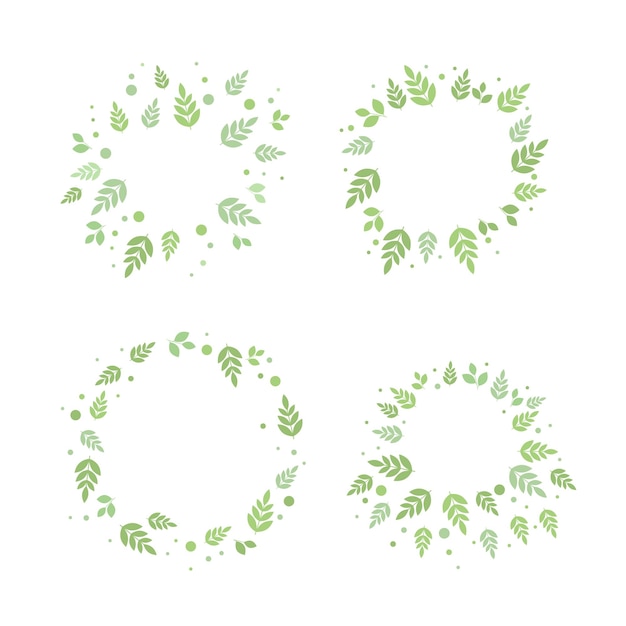 Frames with leaves Vector set