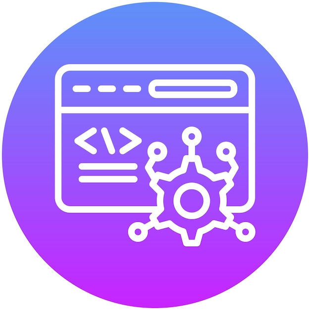 No Code 아이콘 세트의 프레임워크 터 아이콘 일러스트레이션
