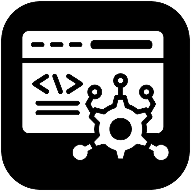 No Code 아이콘 세트의 프레임워크 터 아이콘 일러스트레이션