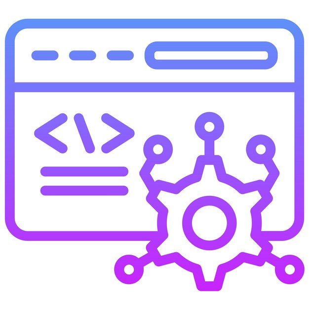 Framework vector icoon illustratie van No Code icoon set
