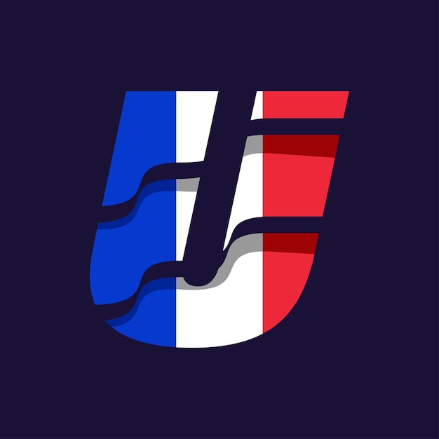 France Alphabet Flag U