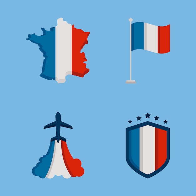 France bastille icons