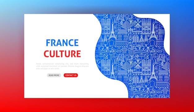 Vector france culture landing page