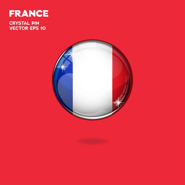 France Flag 3D Buttons