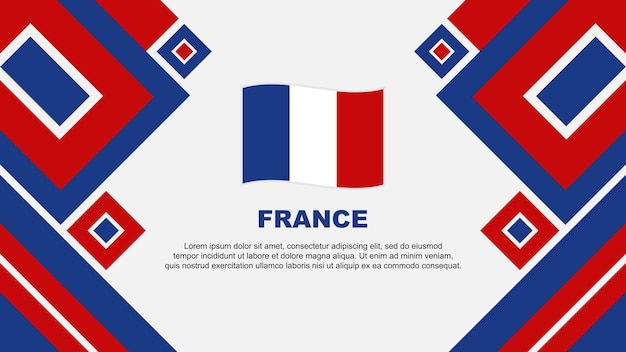 France Flag Abstract Background Design Template France Independence Day Banner Wallpaper Vector Illustration France Cartoon