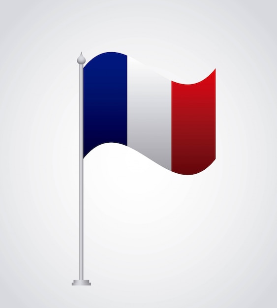 Vector france flag classic culture