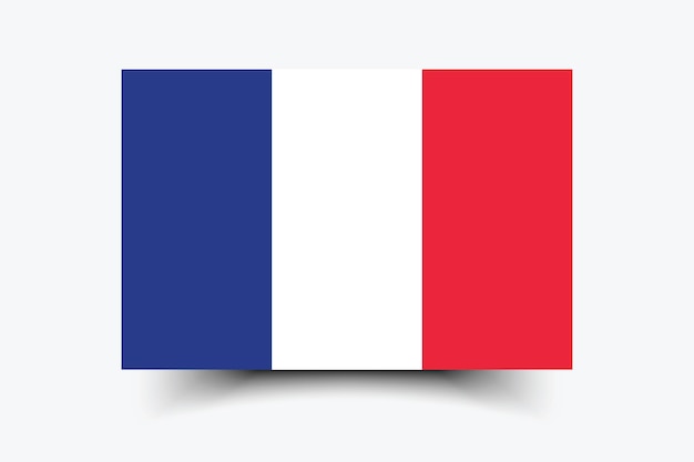 フランス国旗の公式カラーと比例デジタルベクトルイラスト
