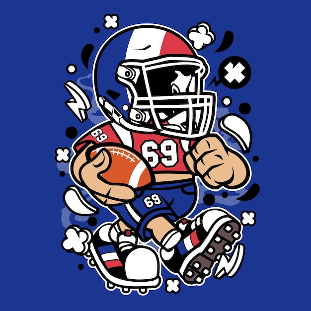 Vector france football kid cartoon