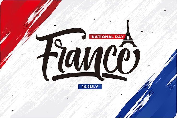 Vector france lettering background vector design