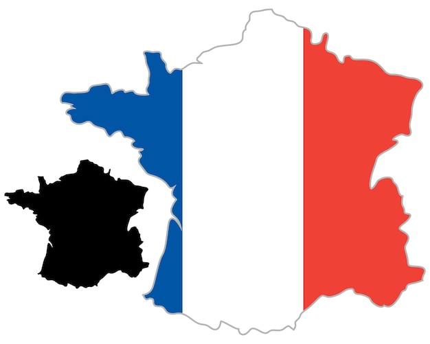Флаг Франции карта