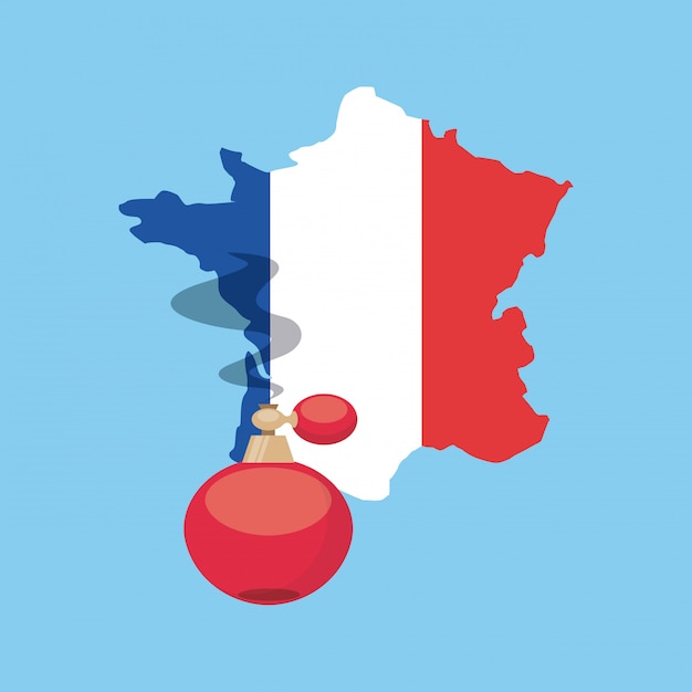 Vector france map geography icon