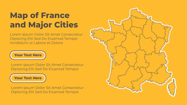 Modello di presentazione infografica mappa francia