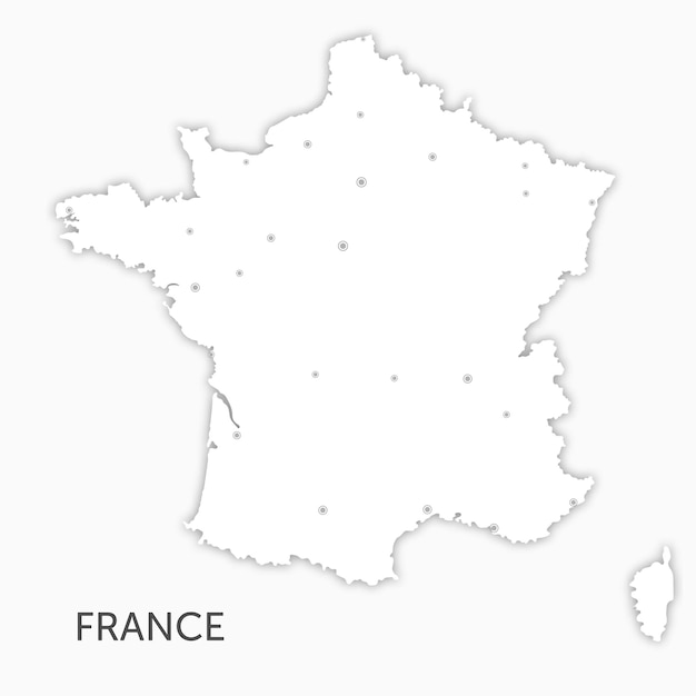 France map withe paper cut