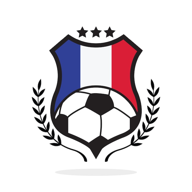 Stemma di calcio della bandiera nazionale della francia