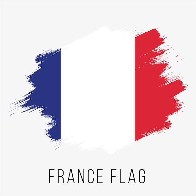 Vettore francia vector flag francia bandiera per il giorno dell'indipendenza grunge francia bandiera francia bandiera con grunge