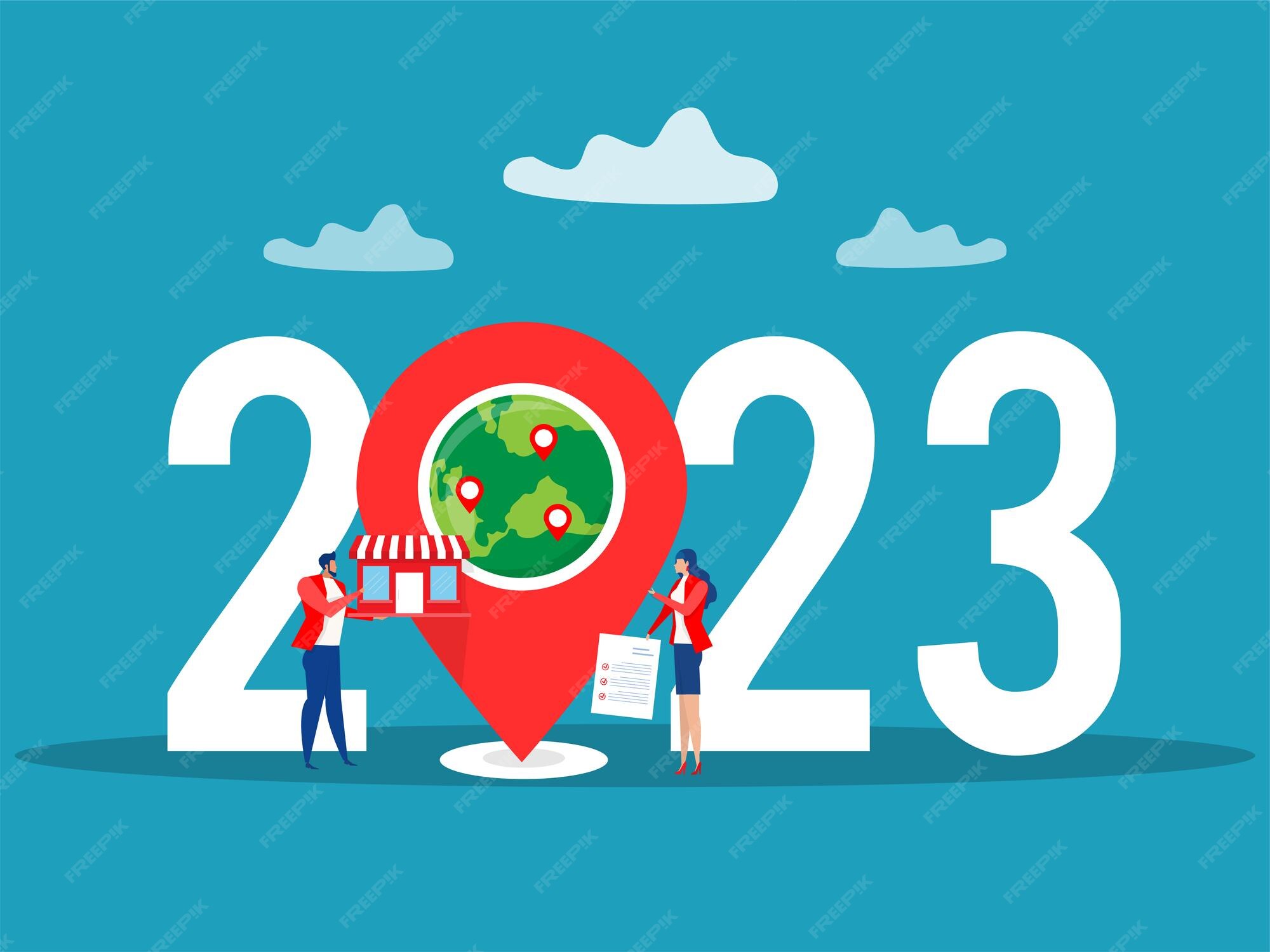 Premium Vector Franchise business 2023 year concept businessman