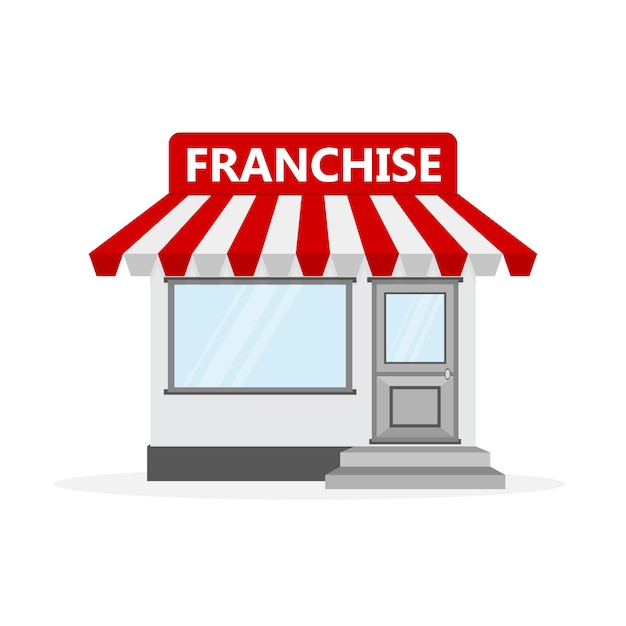 Concetto di business in franchising. illustrazione.